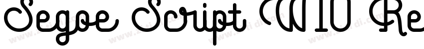 Segoe Script W10 Reg字体转换